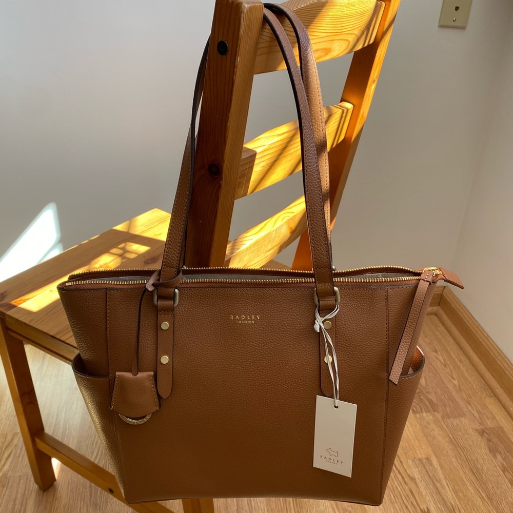 Radley London Womens Brown Leather Outdoor Double Handles Tote Bag